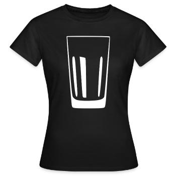Long Drinks Glass Gastronomy Gift - Women's T-Shirt - black - Front - AI Model Female 172 dark (172cm)