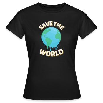 Sauvez le monde - T-shirt Femme - noir - Devant - AI Model Female 172 dark (172cm)