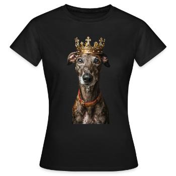 Lévrier - T-shirt Femme - noir - Devant - AI Model Female 172 dark (172cm)