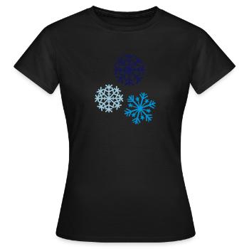 Schnee - Frauen T-Shirt - Schwarz - Vorne - AI Model Female 172 dark (172cm)