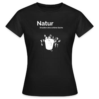 Natur draußen schön - Frauen T-Shirt - Schwarz - Vorne - AI Model Female 172 dark (172cm)