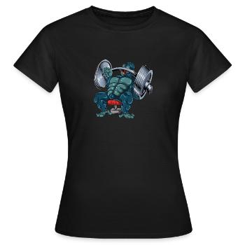 Développé couché Gorilla Monkey - T-shirt Femme - noir - Devant - AI Model Female 172 dark (172cm)