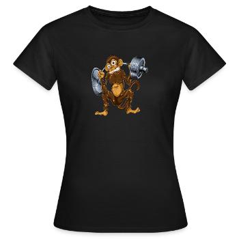 Squat de singe - T-shirt Femme - noir - Devant - AI Model Female 172 dark (172cm)