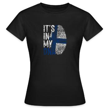 Finlande d'origine finlandaise - T-shirt Femme - noir - Devant - AI Model Female 172 dark (172cm)