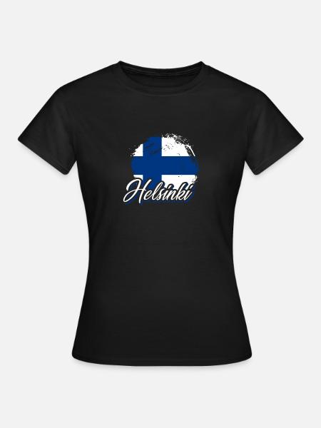 Finnland Helsinki - Frauen T-Shirt - Schwarz
