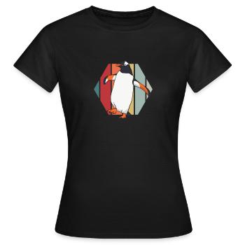 manchot - T-shirt Femme - noir - Devant - AI Model Female 172 dark (172cm)
