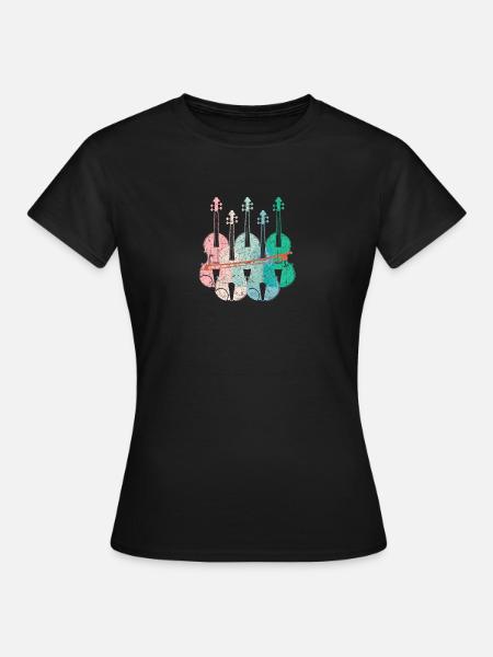 Violine - Frauen T-Shirt - Schwarz