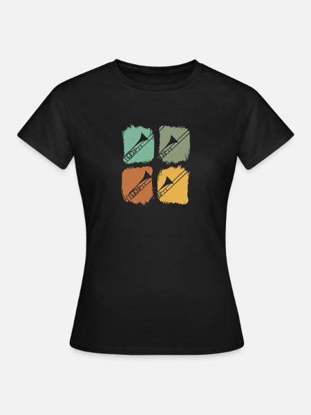 Posaunist Instrument - Frauen T-Shirt - Schwarz