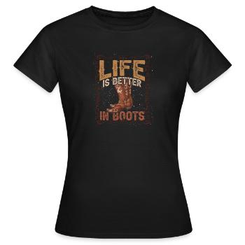 Pays de Cowboy - T-shirt Femme - noir - Devant - AI Model Female 172 dark (172cm)