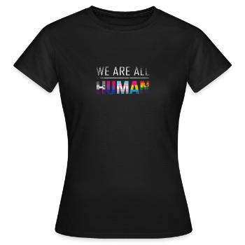 LGBT - Women's T-Shirt - black - Front - AI Model Female 172 dark (172cm)
