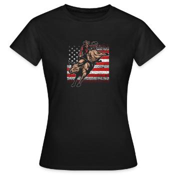 Cowboy Western Country - T-shirt Femme - noir - Devant - AI Model Female 172 dark (172cm)