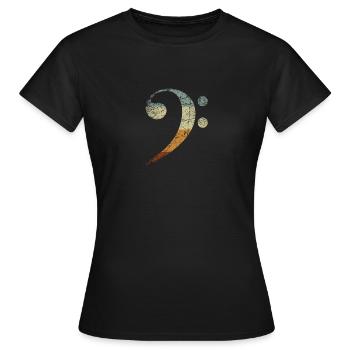 Morceau de clé de basse - T-shirt Femme - noir - Devant - AI Model Female 172 dark (172cm)