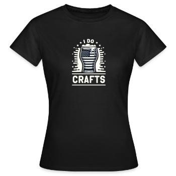 Ich mache Kunsthandwerk - Frauen T-Shirt - Schwarz - Vorne - AI Model Female 172 dark (172cm)