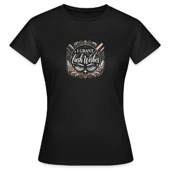 Ich erfülle Wimpernwünsche - Frauen T-Shirt - Schwarz - Vorne - AI Model Female 172 dark (172cm)