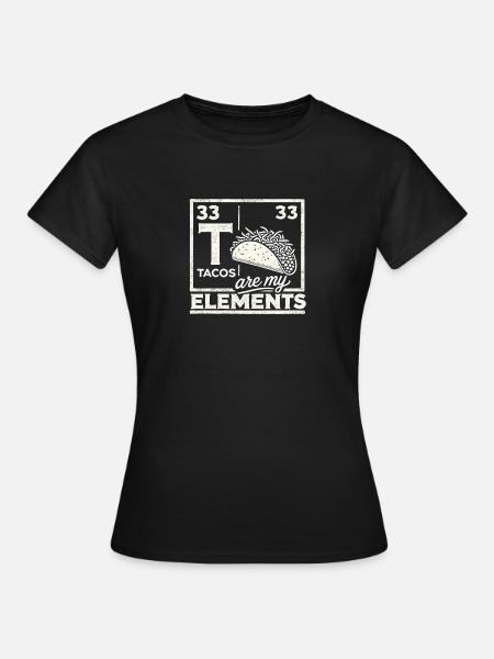 Tacos sind meine Elemente - Frauen T-Shirt - Schwarz