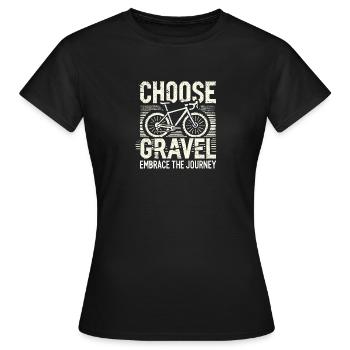 Wählen Sie Schotter - Frauen T-Shirt - Schwarz - Vorne - AI Model Female 172 dark (172cm)