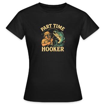 Teilzeit-Nutte - Frauen T-Shirt - Schwarz - Vorne - AI Model Female 172 dark (172cm)