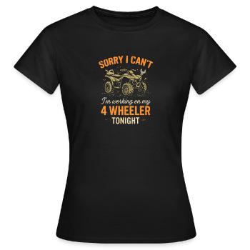 Sorry, ich kann nicht, ich arbeite heute Abend an - Frauen T-Shirt - Schwarz - Vorne - AI Model Female 172 dark (172cm)