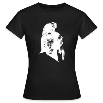Casque romain - T-shirt Femme - noir - Devant - AI Model Female 172 dark (172cm)