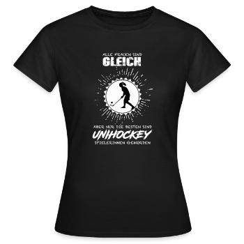 FLOORBALL Unihockey - T-shirt Femme - noir - Devant - AI Model Female 172 dark (172cm)