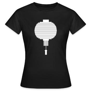 Lampe de lanterne d'Asie - T-shirt Femme - noir - Devant - AI Model Female 172 dark (172cm)