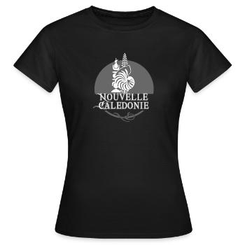 8 NEW CALEDONIA 0104 - Women's T-Shirt - black - Front - AI Model Female 172 dark (172cm)