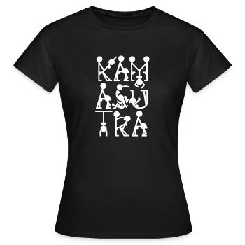 Stickman Kamasutra - T-shirt Femme - noir - Devant - AI Model Female 172 dark (172cm)