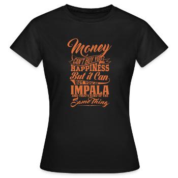 GELD UND IMPALA Y - Frauen T-Shirt - Schwarz - Vorne - AI Model Female 172 dark (172cm)