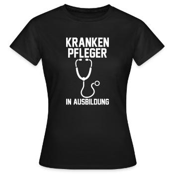 Krankenpflege Pflegekraft Azubi Krankenpfleger - Frauen T-Shirt - Schwarz - Vorne - AI Model Female 172 dark (172cm)