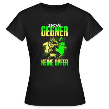 Search Opponents No Victims Paintball - Women's T-Shirt - black - Front - AI Model Female 172 dark (172cm)