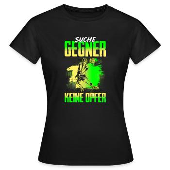 Suche Gegner Keine Opfer - Frauen T-Shirt - Schwarz - Vorne - AI Model Female 172 dark (172cm)