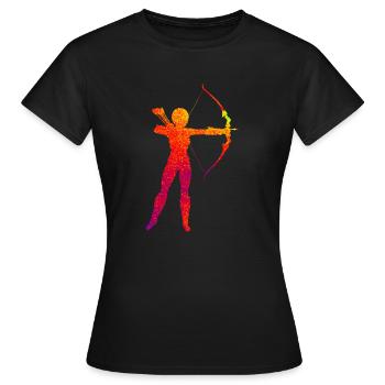Archer Shooting Sports Sports Shooters Cadeau - T-shirt Femme - noir - Devant - AI Model Female 172 dark (172cm)