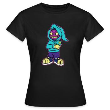 Neon Troll - Frauen T-Shirt - Schwarz - Vorne - AI Model Female 172 dark (172cm)