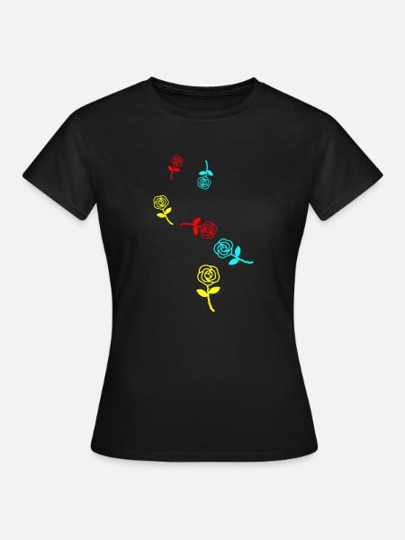 Rose icon Symbol - Frauen T-Shirt - Schwarz