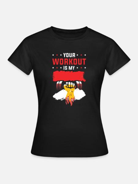 fitness workout workout - Frauen T-Shirt - Schwarz