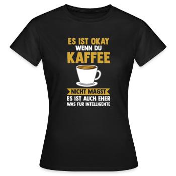 Kaffee Koffein Koffein-Süchtige Geschenk - Frauen T-Shirt - Schwarz - Vorne - AI Model Female 172 dark (172cm)
