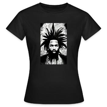 Rastafari - T-shirt Femme - noir - Devant - AI Model Female 172 dark (172cm)