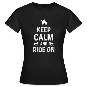 Restez calme et continuez à rouler - T-shirt Femme - noir - Devant - AI Model Female 172 dark (172cm)