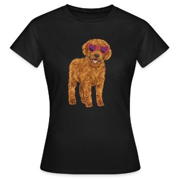 Labradoodle Hund - Frauen T-Shirt - Schwarz - Vorne - AI Model Female 172 dark (172cm)