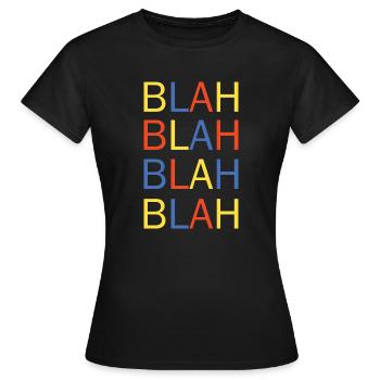 bla bla - T-shirt Femme - noir - Devant - AI Model Female 172 dark (172cm)