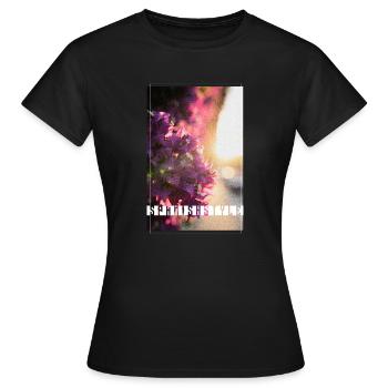 Trend Design Spanishstyle - Blossoms, Sunrise - T-shirt Femme - noir - Devant - AI Model Female 172 dark (172cm)
