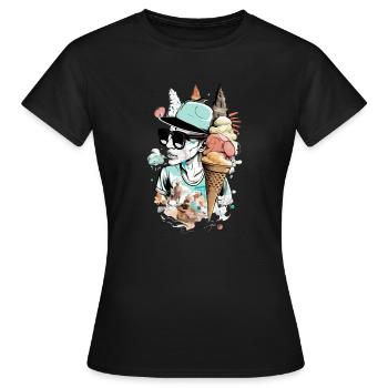 Marco, der Gletscher - Frauen T-Shirt - Schwarz - Vorne - AI Model Female 172 dark (172cm)