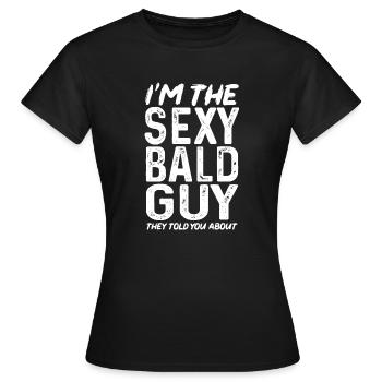 Bald Head Baldness Beard Bald Head - Women's T-Shirt - black - Front - AI Model Female 172 dark (172cm)