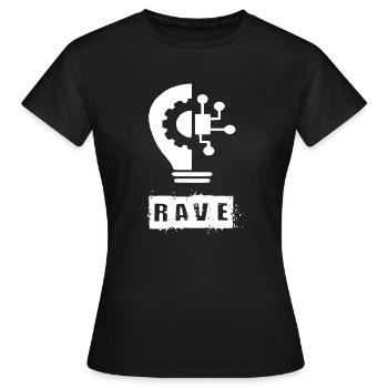 Ampoule rave - T-shirt Femme - noir - Devant - AI Model Female 172 dark (172cm)