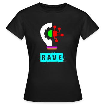 Ampoule de rave - T-shirt Femme - noir - Devant - AI Model Female 172 dark (172cm)
