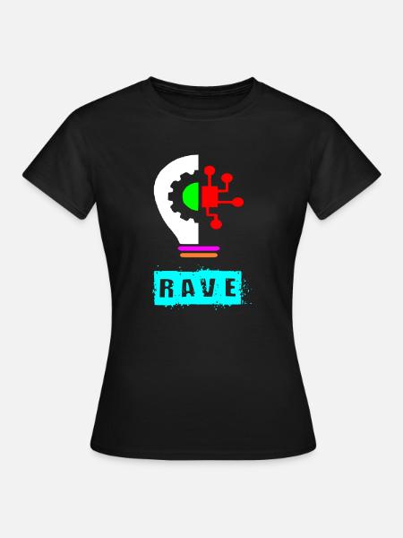 Rave-Glühbirne - Frauen T-Shirt - Schwarz