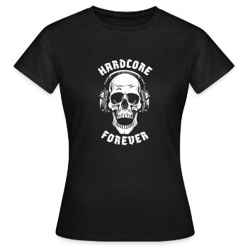 HARDCORE FOREVER - Frauen T-Shirt - Schwarz - Vorne - AI Model Female 172 dark (172cm)