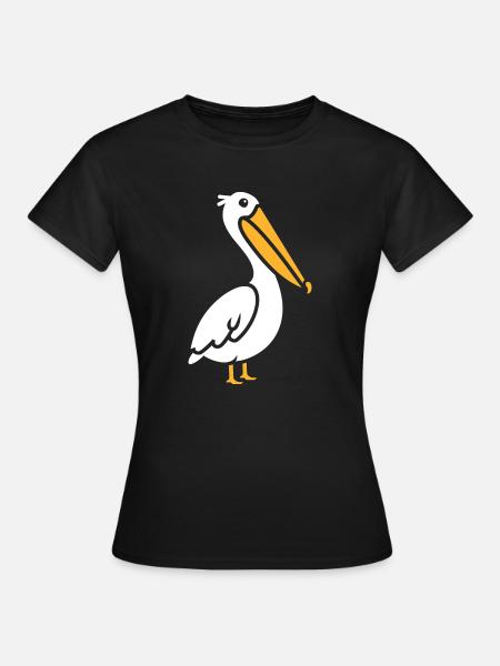 Pelikan - Frauen T-Shirt - Schwarz