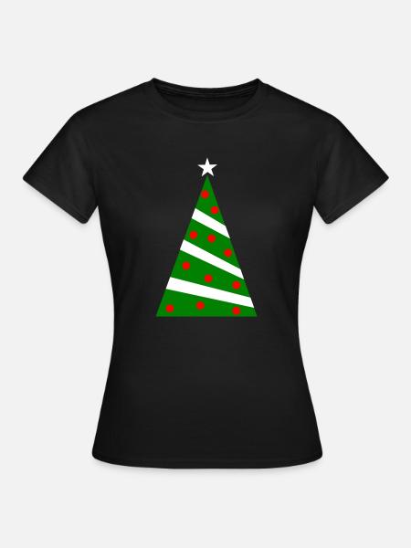 Weihnachtsbaum - Frauen T-Shirt - Schwarz