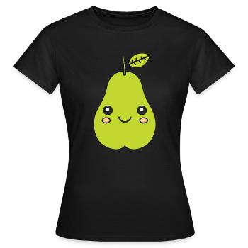 Birne - Frauen T-Shirt - Schwarz - Vorne - AI Model Female 172 dark (172cm)